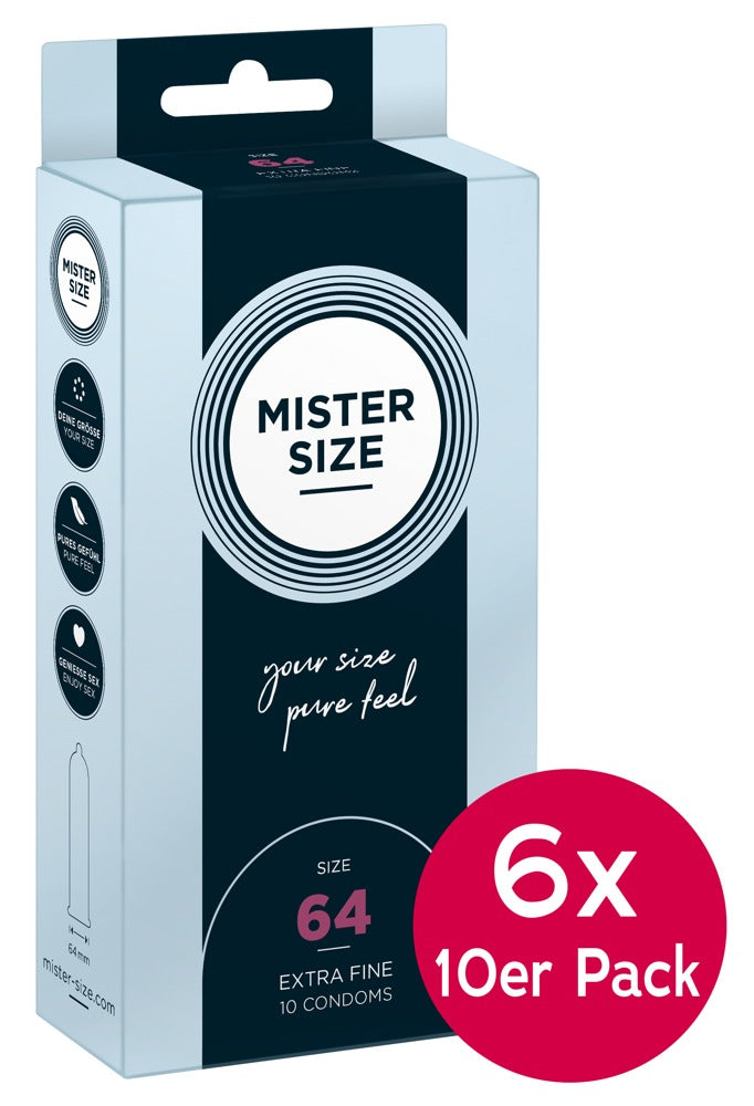 Mister Size 64mm 6xpack of 10