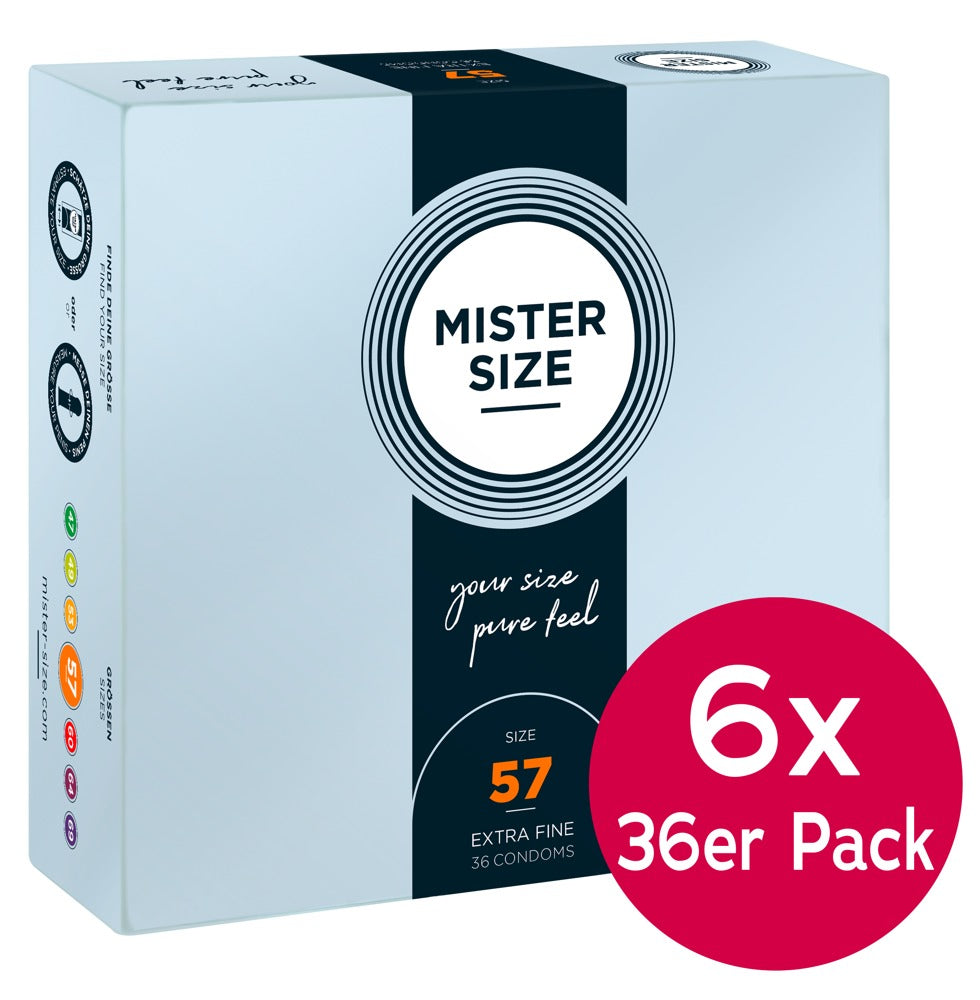 Mister Size 57mm 6x pack of 36