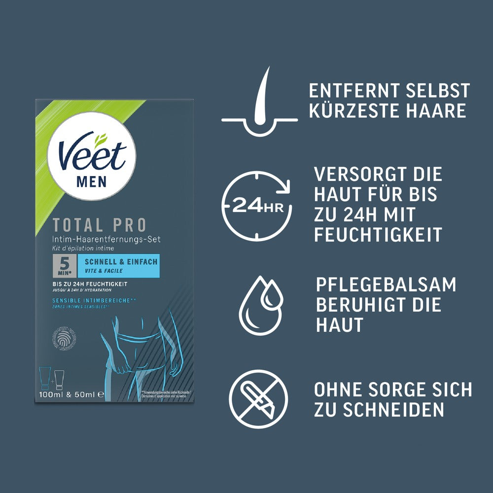 Men TOTAL PRO Intimate Hair Removal Set – Veet