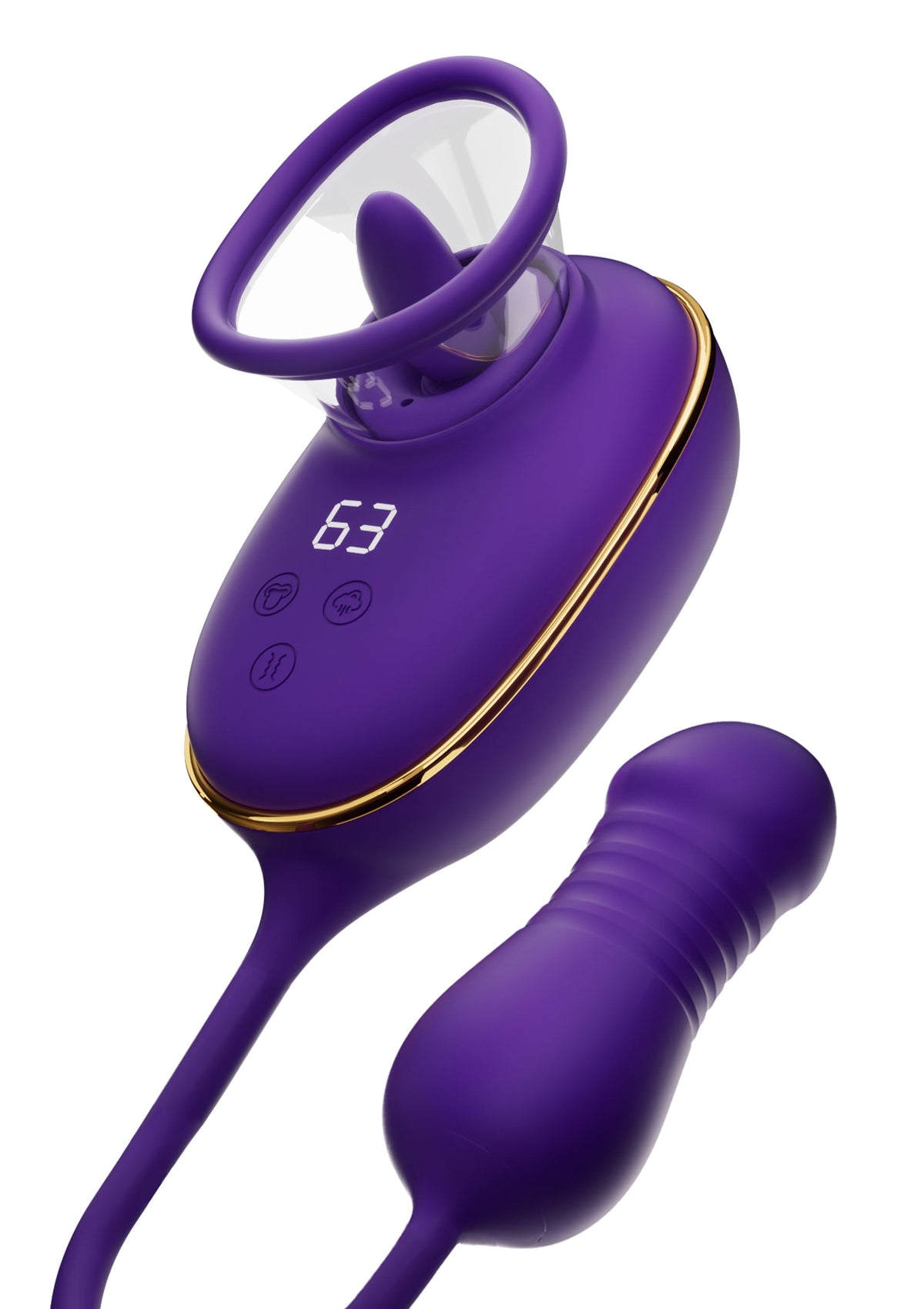 Pompe clitoridienne lécheuse et stimulateur anal