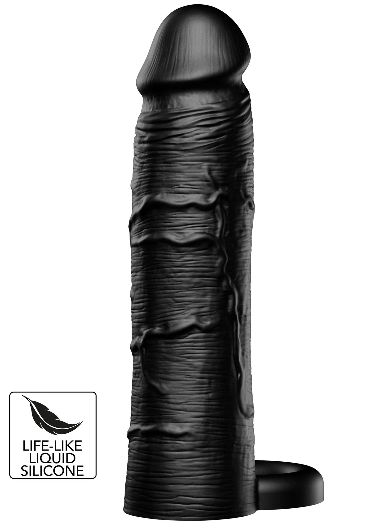 Gaine de pénis à anneau en silicone liquide 18 cm