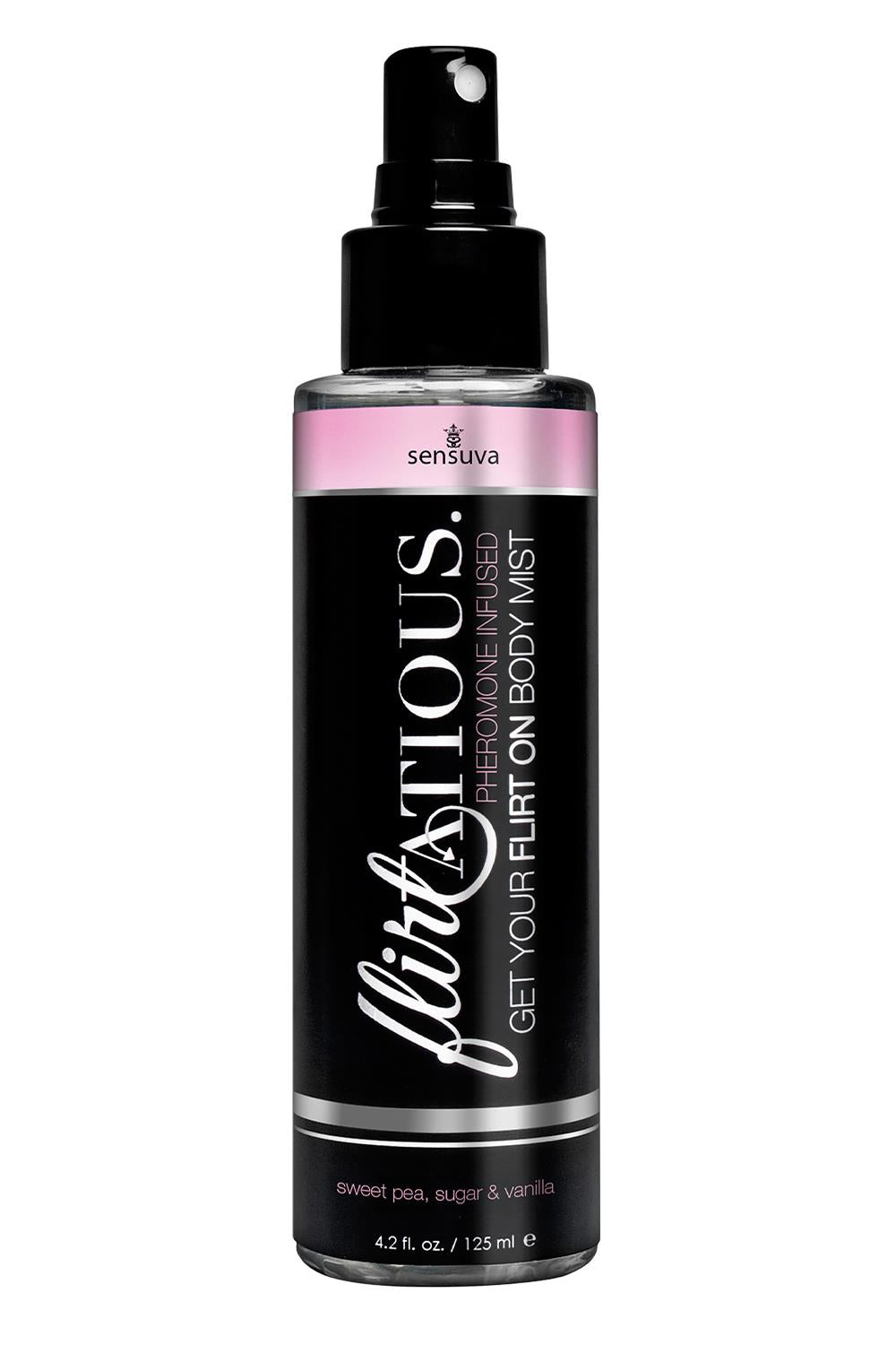 SENSUVA FLIRTATIOUS BODY MIST VANILLA, SUGAR, AND SWEET PEA 125ML