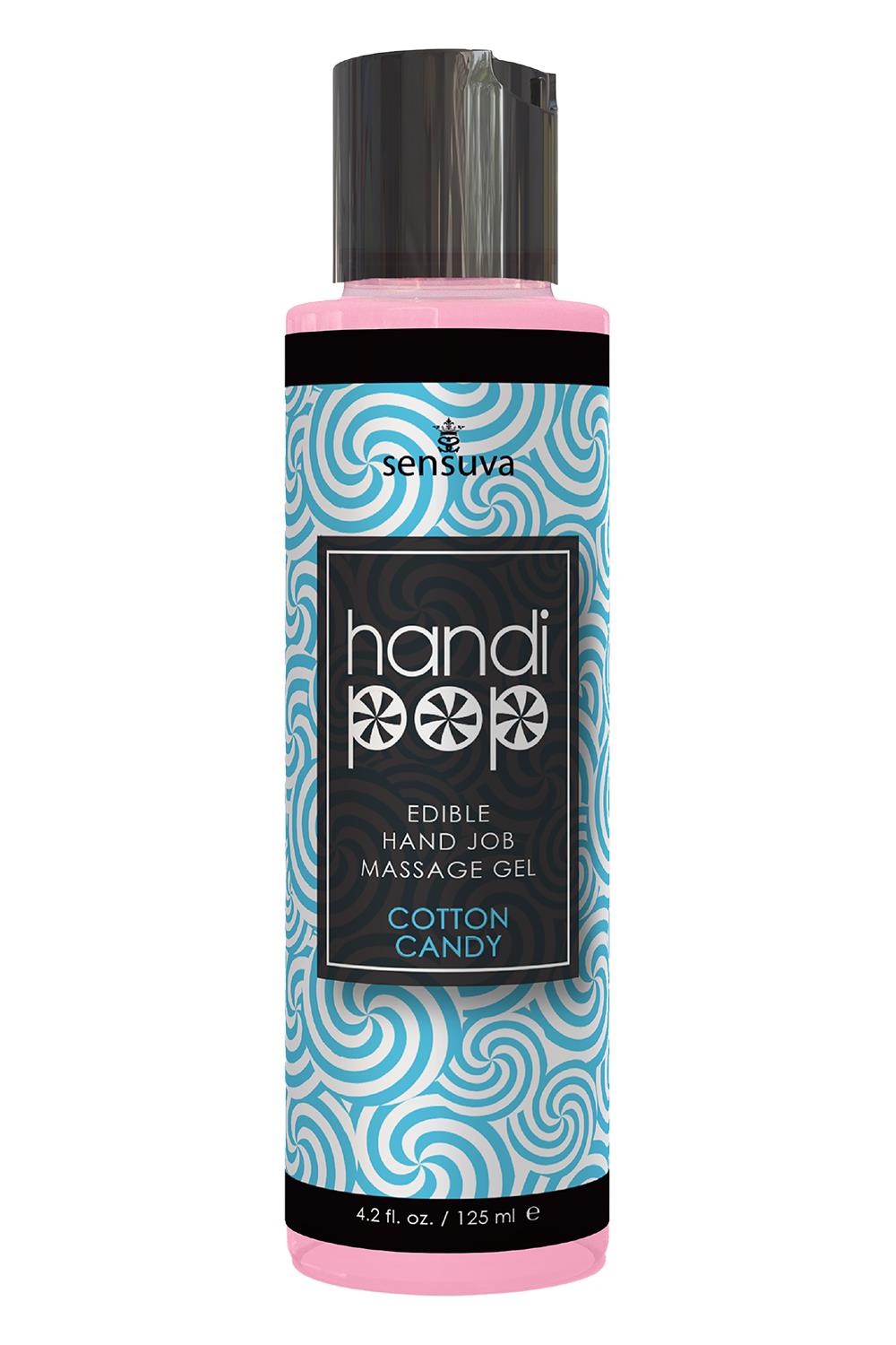 SENSUVA HANDIPOP EDIBLE MASSAGE GEL COTTON CANDY 125ML