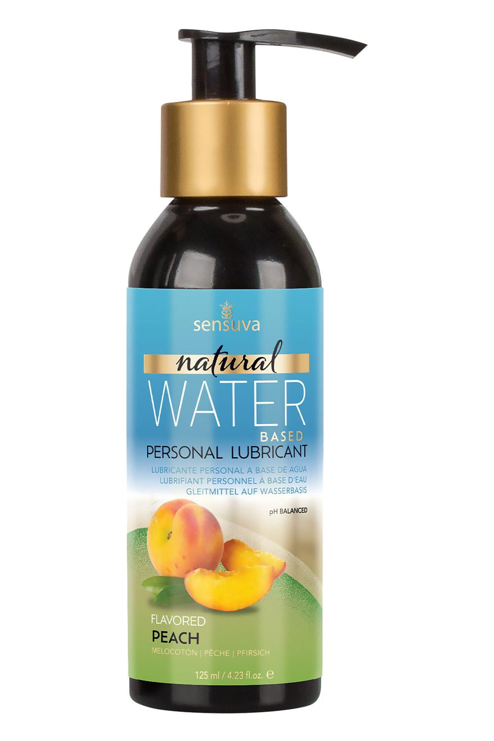 SENSUVA NATURAL WATER-BASED PERSONAL LUBRICANT PEACH 125ML