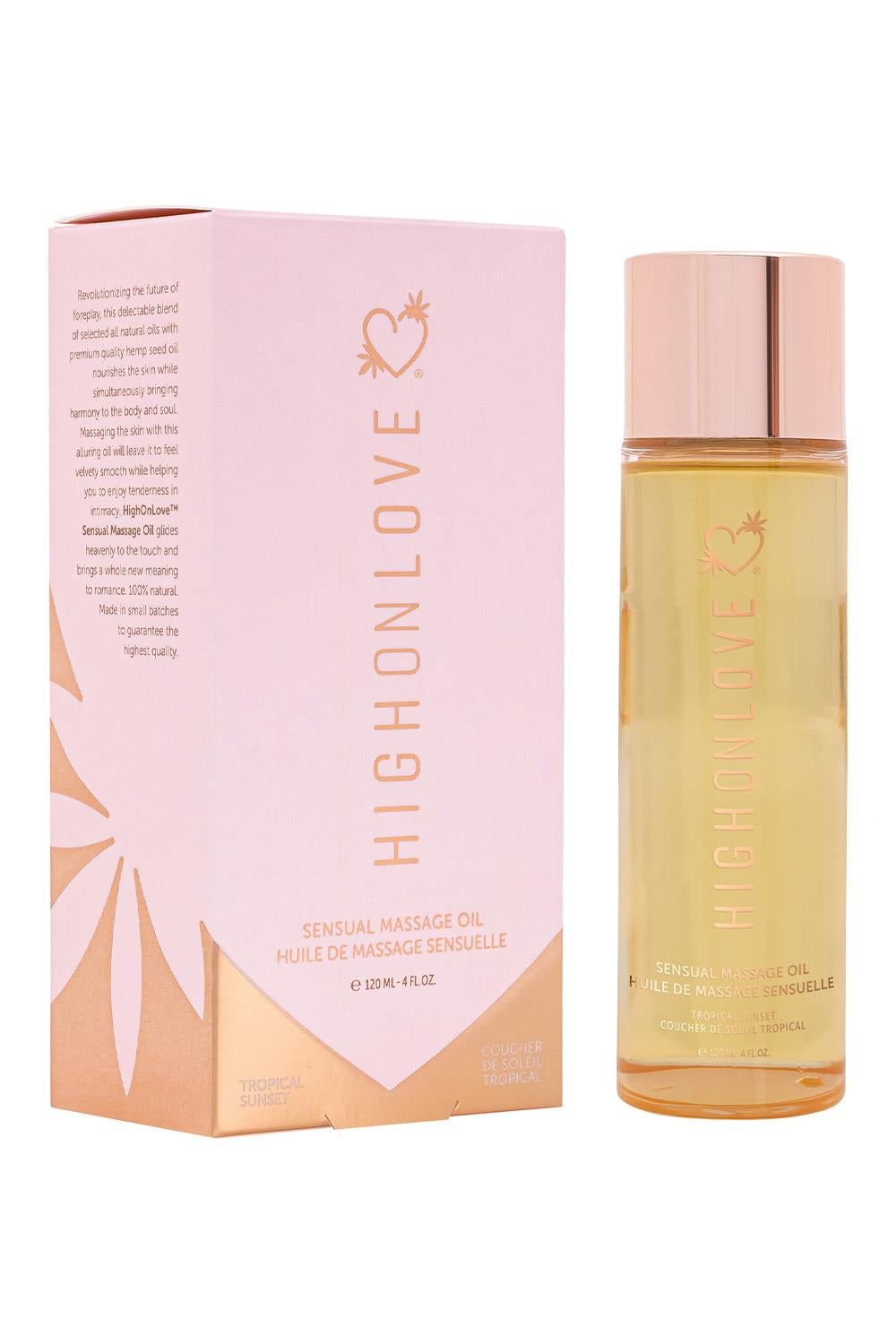 HIGH ON LOVE MASSAGE OIL TROPICAL SUNSET 120ML