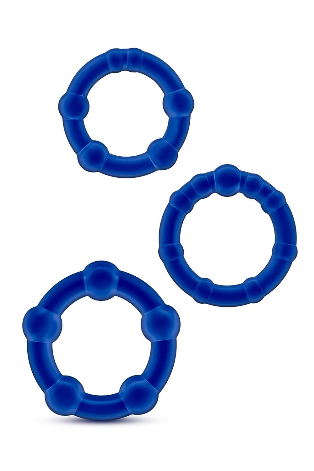STAY HARD BEADED COCKRINGS BLUE
