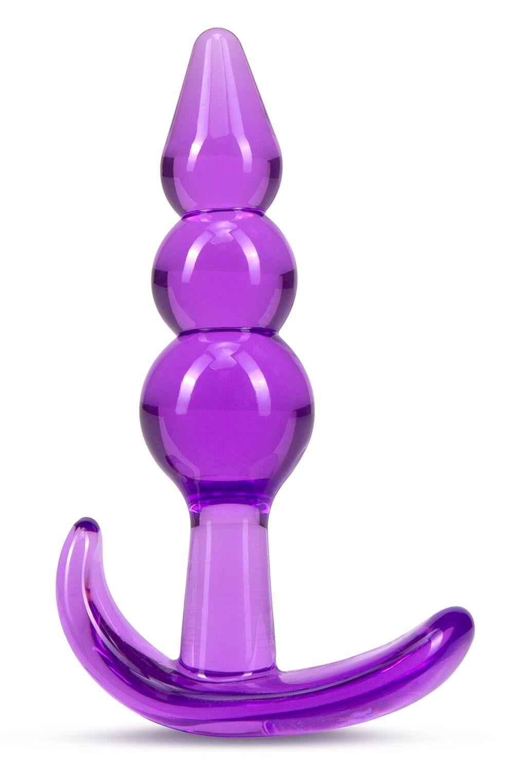 B YOURS TRIPLE BEAD ANAL PLUG PURPLE