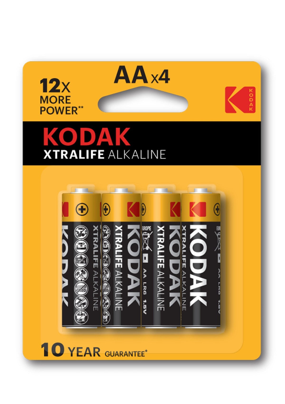 Piles Kodak XTRALIFE Alcalines AA 20x4
