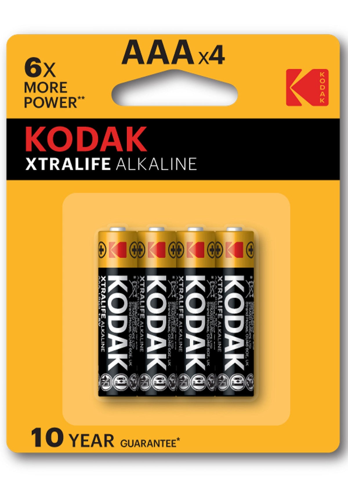Piles Kodak XTRALIFE Alcalines AAA 10x4