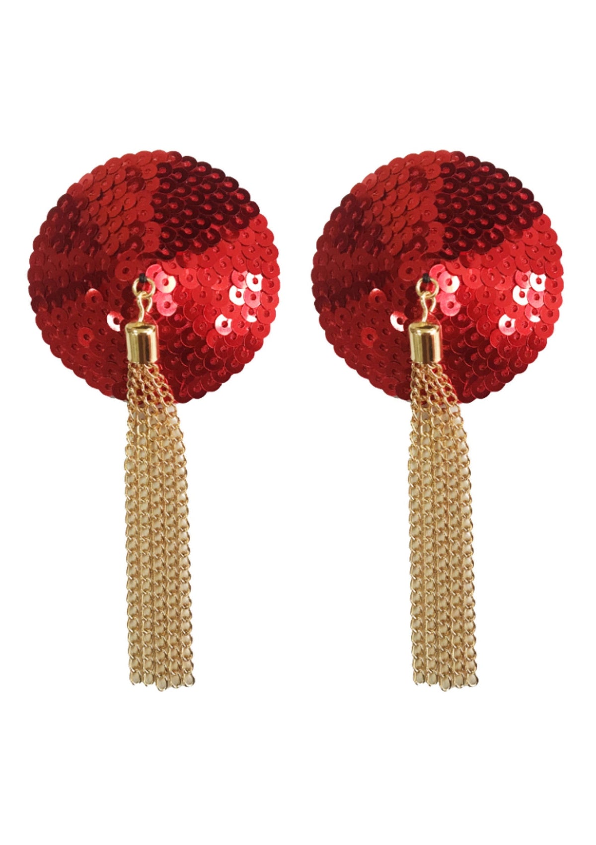 Cache-tétons à sequins avec chaîne