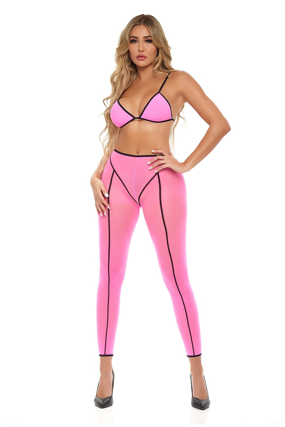 DOUBLE VISION 2 PCS BRA SET PINK, OS