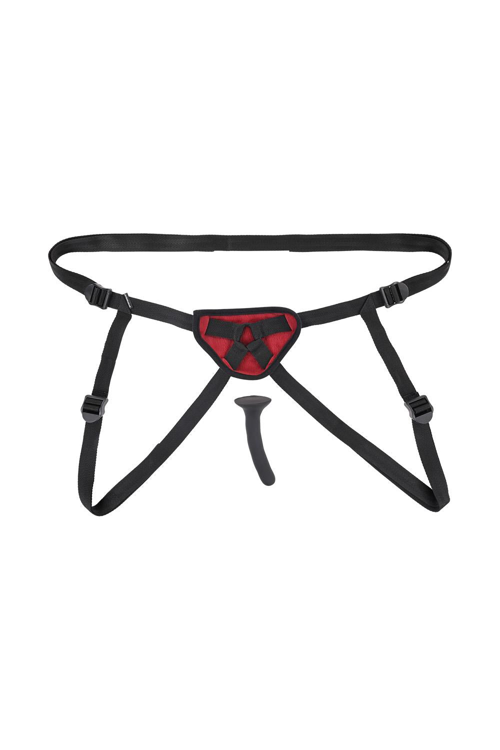 SPORTSHEETS SAFFRON SILICONE PEGGING KIT RED