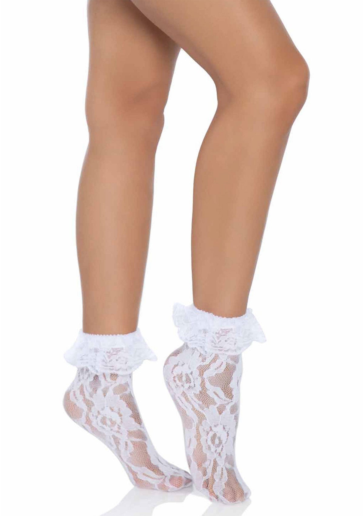 Chaussettes en dentelle à volants