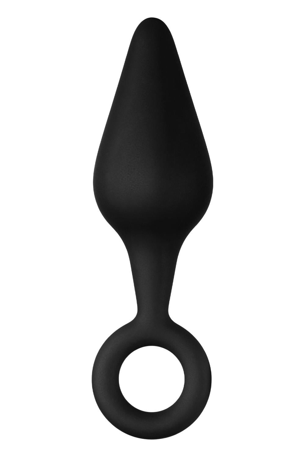 FORTO F-10 SILICONE PLUG W/ PULL RING SMALL BLACK