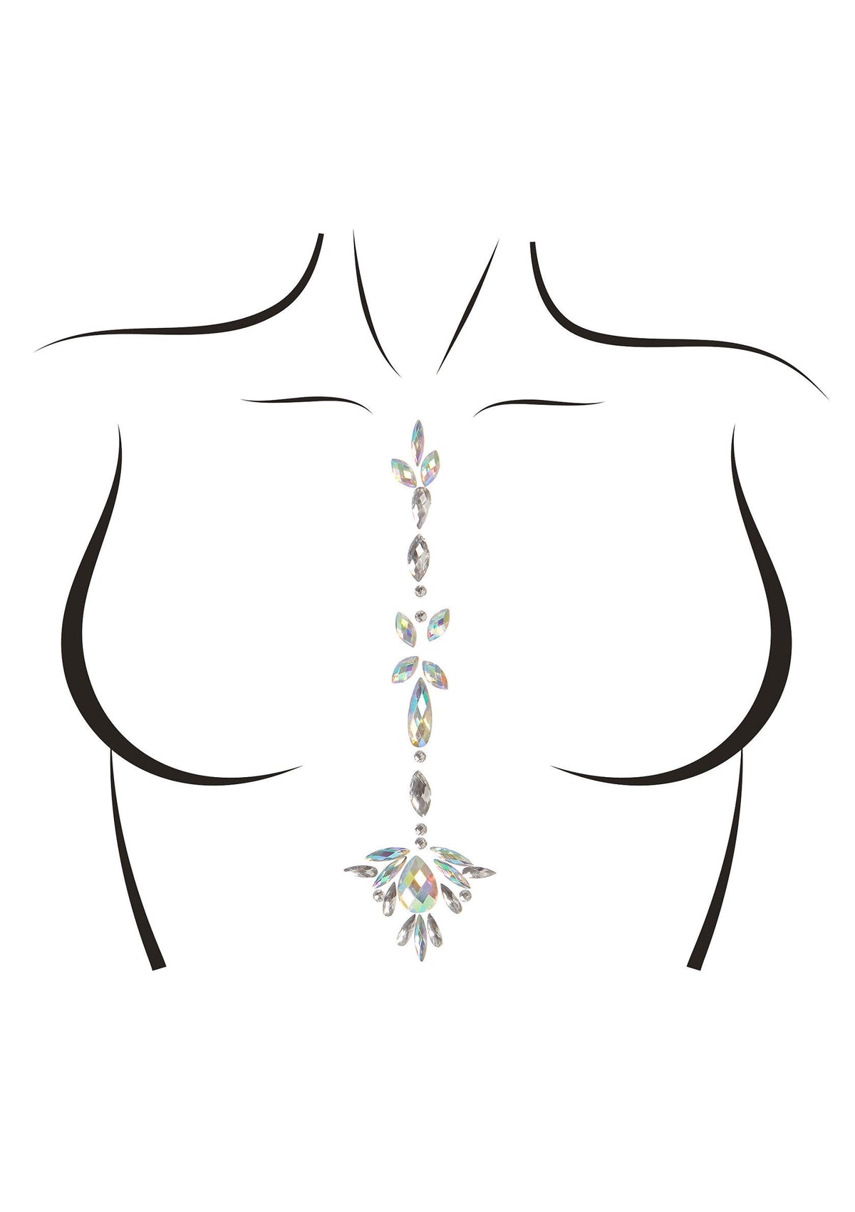 Autocollants bijoux de corps adhésifs Jade