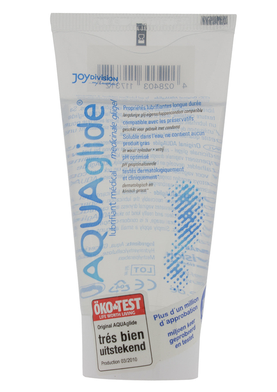Lubrifiant à base d'eau Aquaglide 50 ml FR/NL