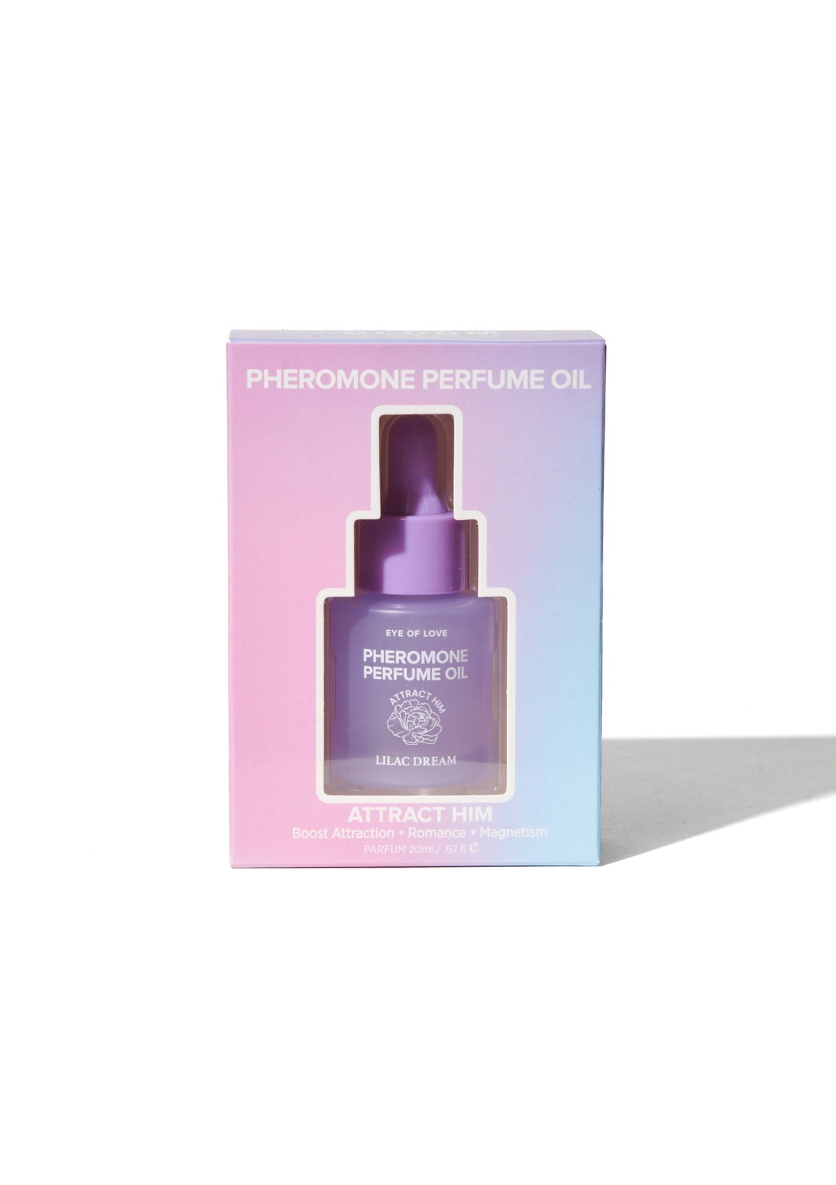 Parfum aux phéromones Attract Him en flacon compte-gouttes 20 ml