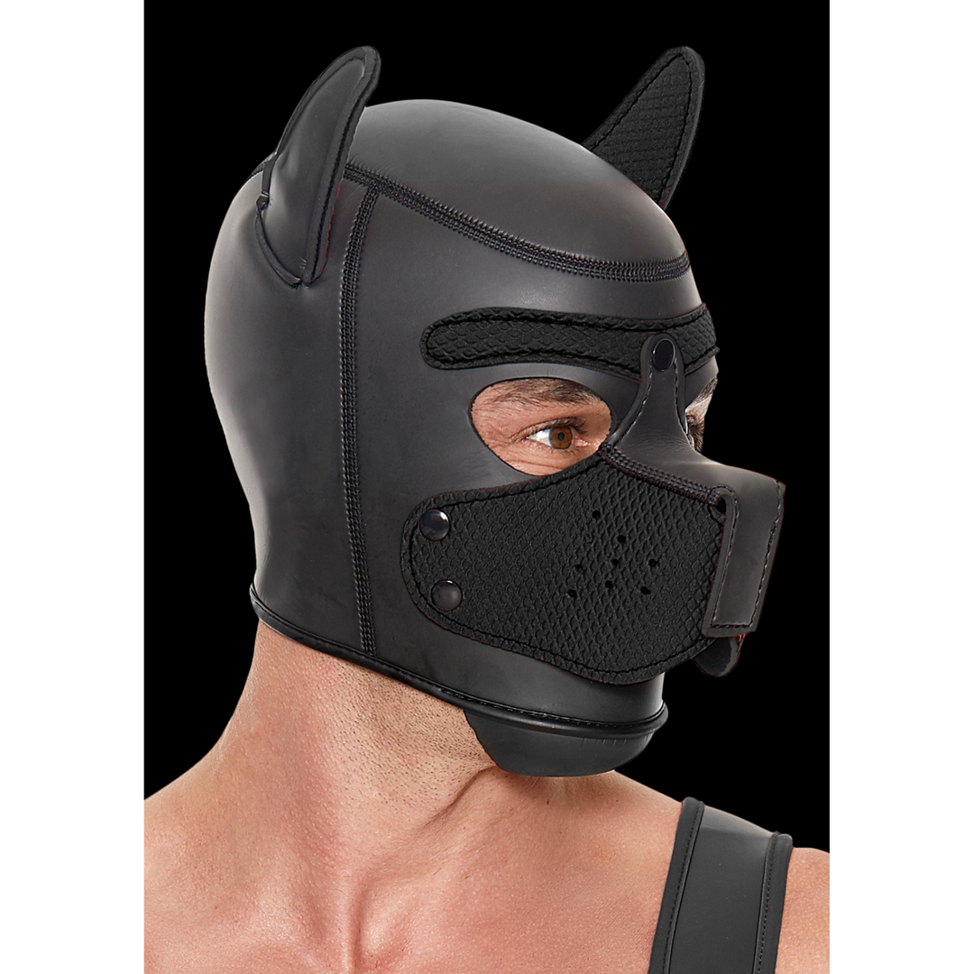 Masque en néoprène pour chiot - Noir