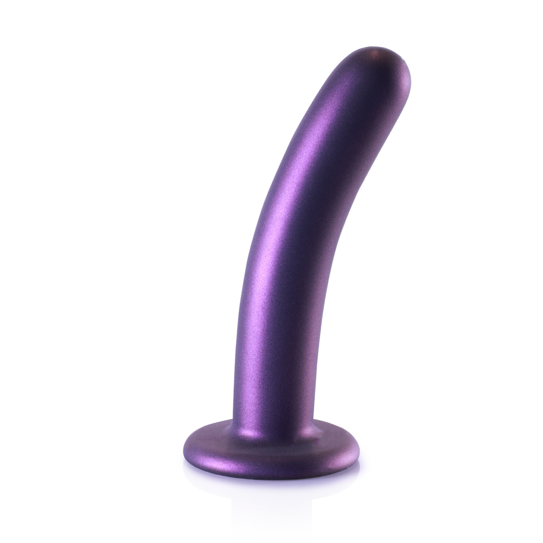 Dildo G-Spot en Silicone Lisse - 6'' / 14,5 cm - Violet Métallique
