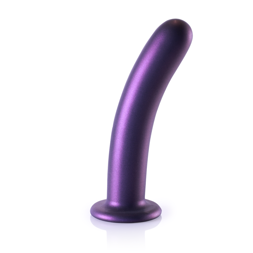 Gode en silicone lisse pour le point G - 7'' / 17 cm - Violet métallisé