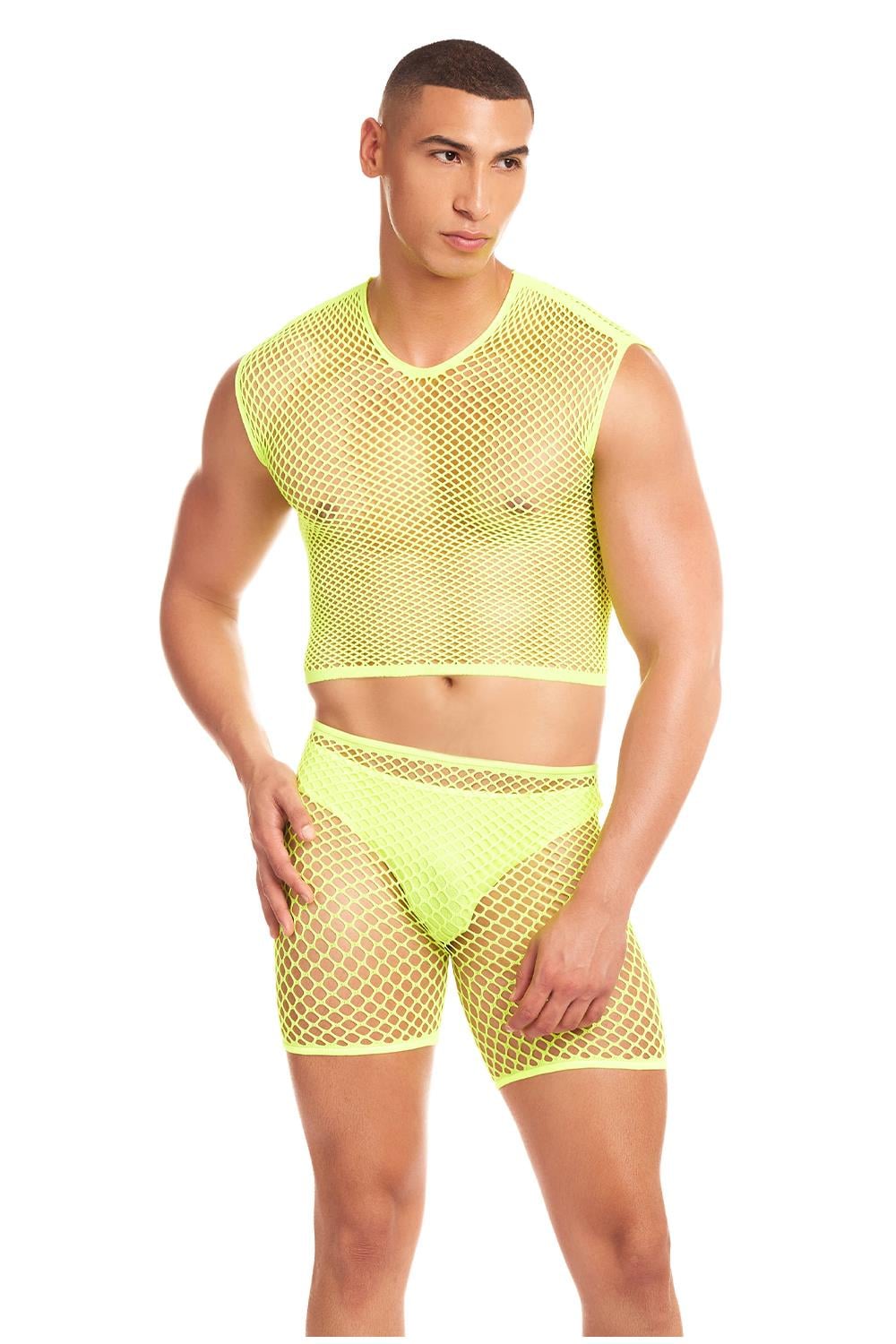 RAINBOW PARTY NET-BULA 3 PCS SET YELLOW, S/M