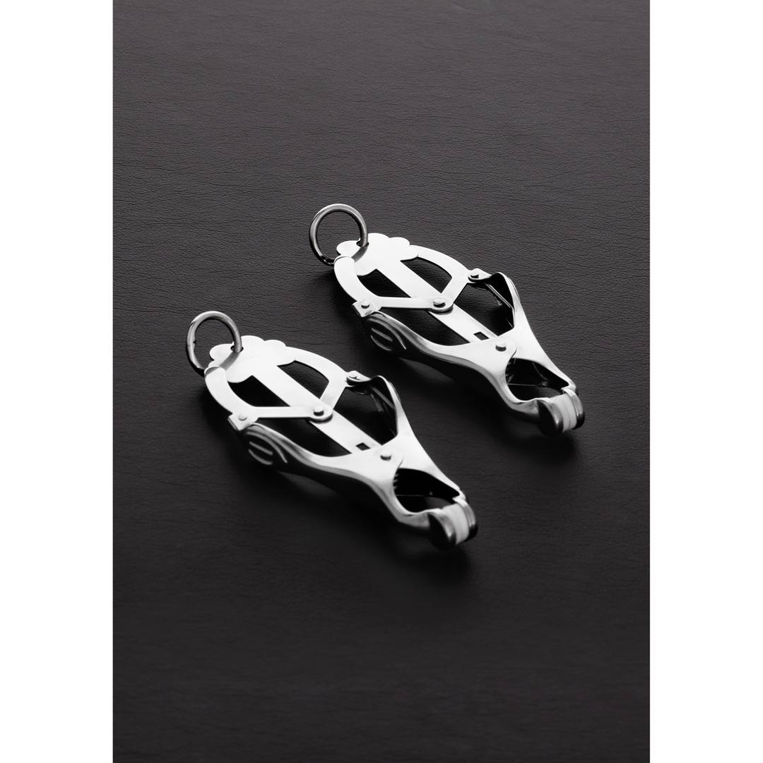 2 Squeezer Teaser Clover Nipple Clamps avec Anneau
