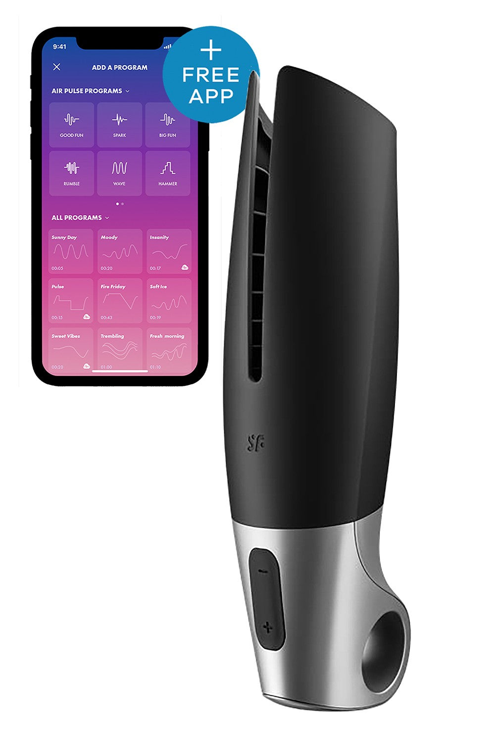 TESTER SATISFYER POWER MASTURBATOR BLACK