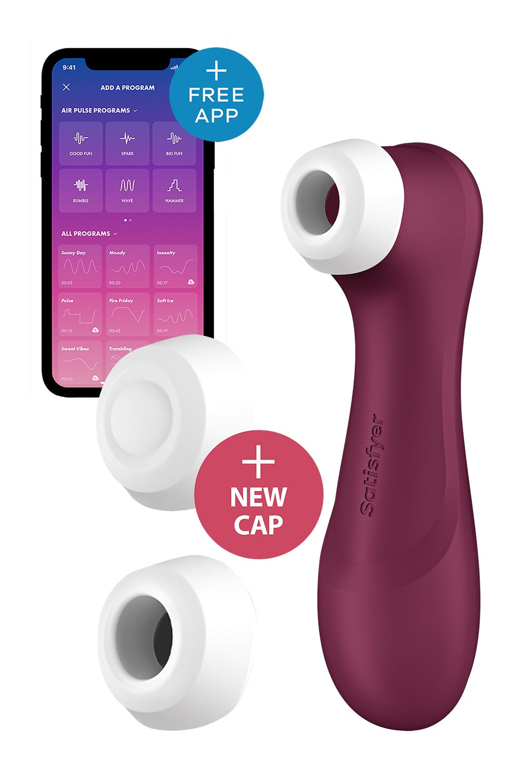 TESTER SATISFYER PRO 2 GENERATION 3 BLUETOOTH WINE RED
