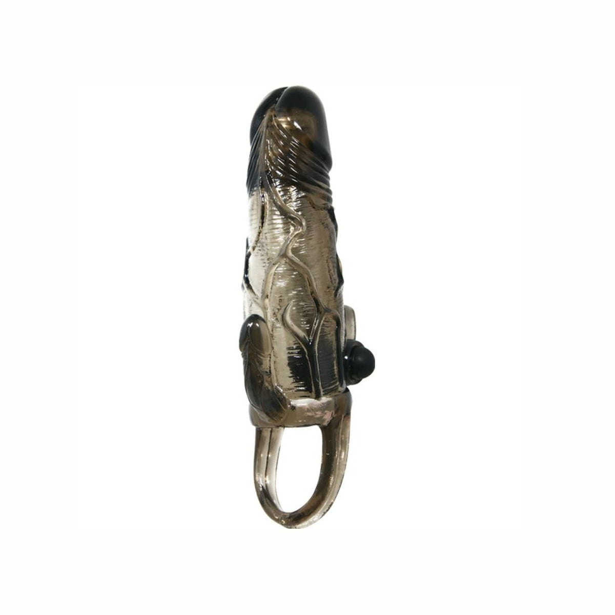 Baile – Couvre-pénis brave man avec stimulation clito et anal double bullet noir 16.5 cm