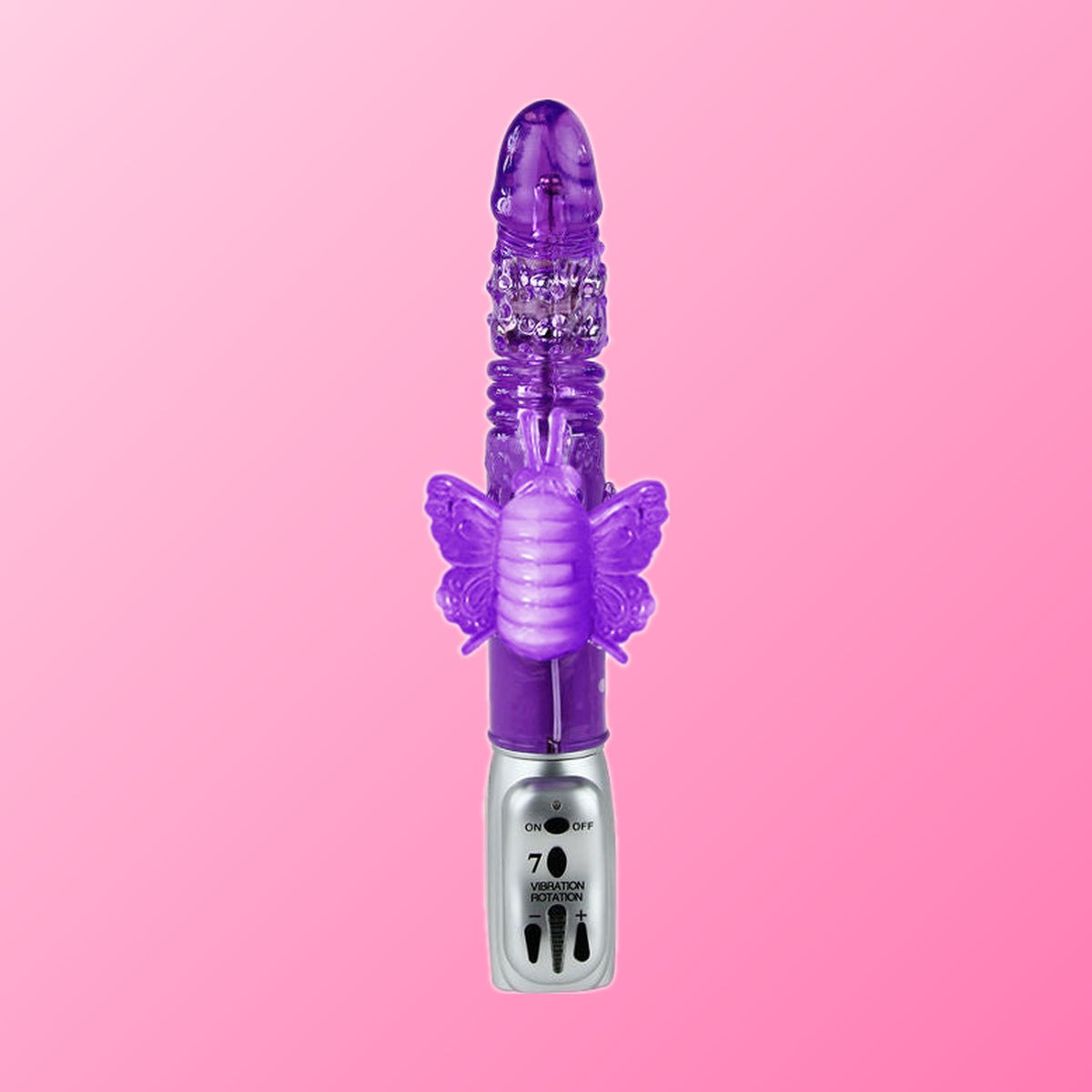 Baile – Rotateur Tulipe Papillon, vibromasseur rotatif avec stimulateur clitoridien