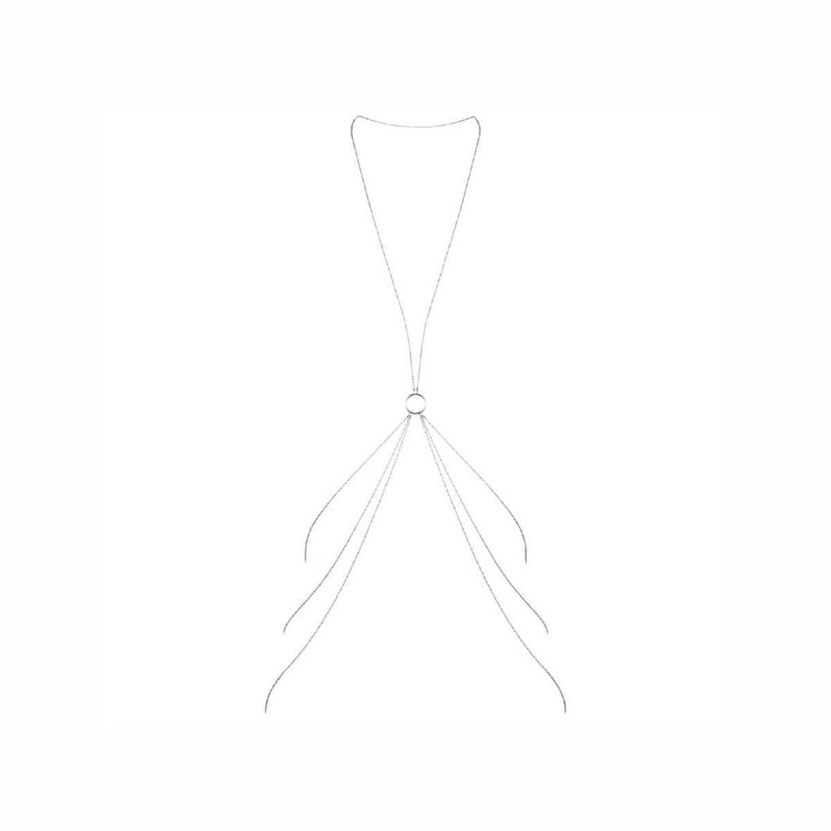 Bijoux – Magnifique chaînes métalliques pour le corps 8 argent