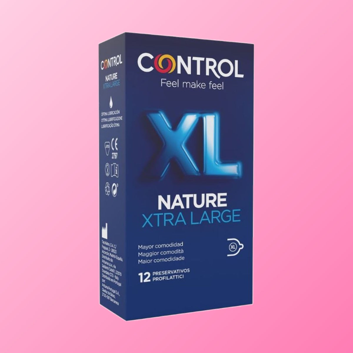 Control – Adapta Nature XL, préservatifs en latex naturel (boîte de 12)