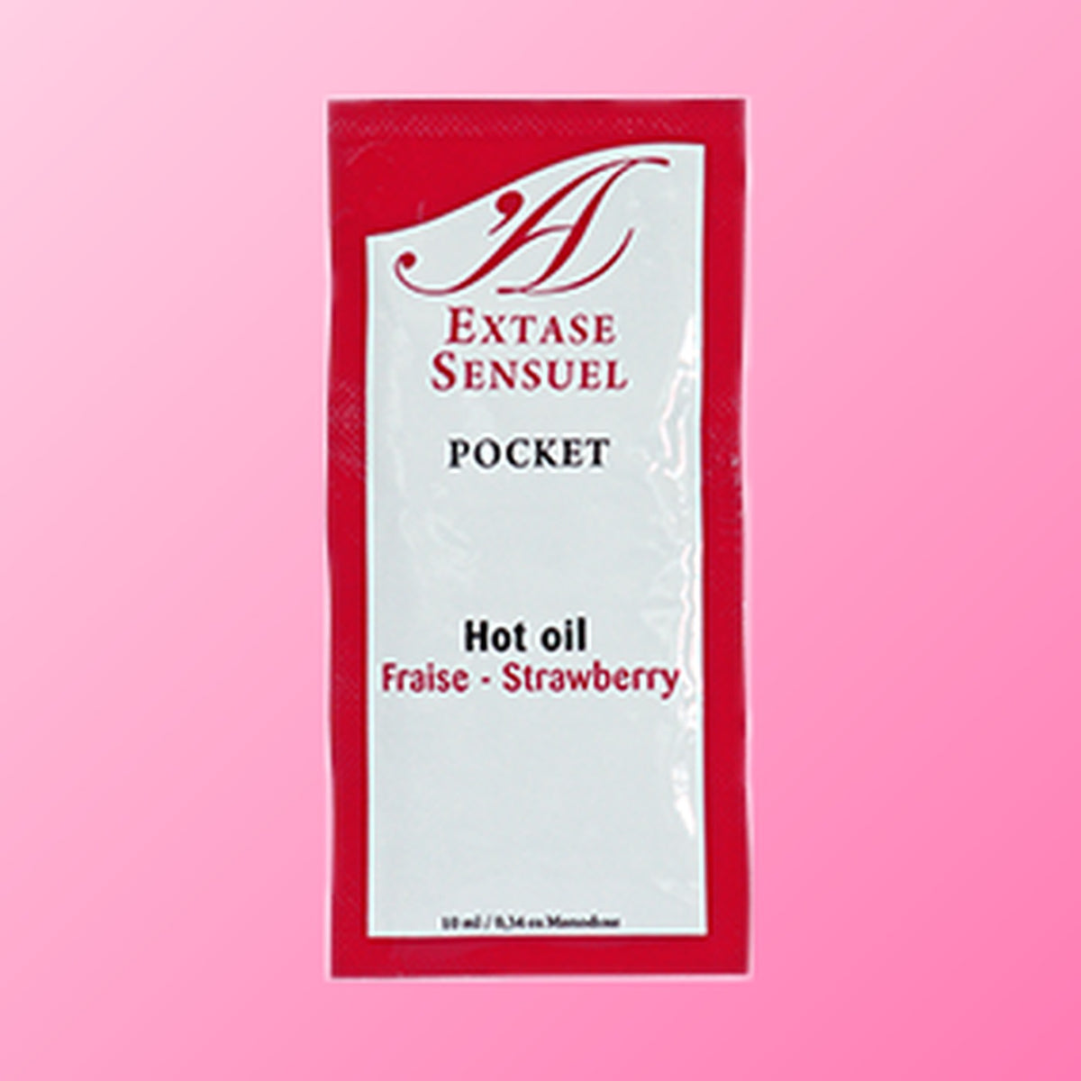 Extase Sensual – Huile de massage à la fraise, effet chauffant aux phéromones (10 ml)