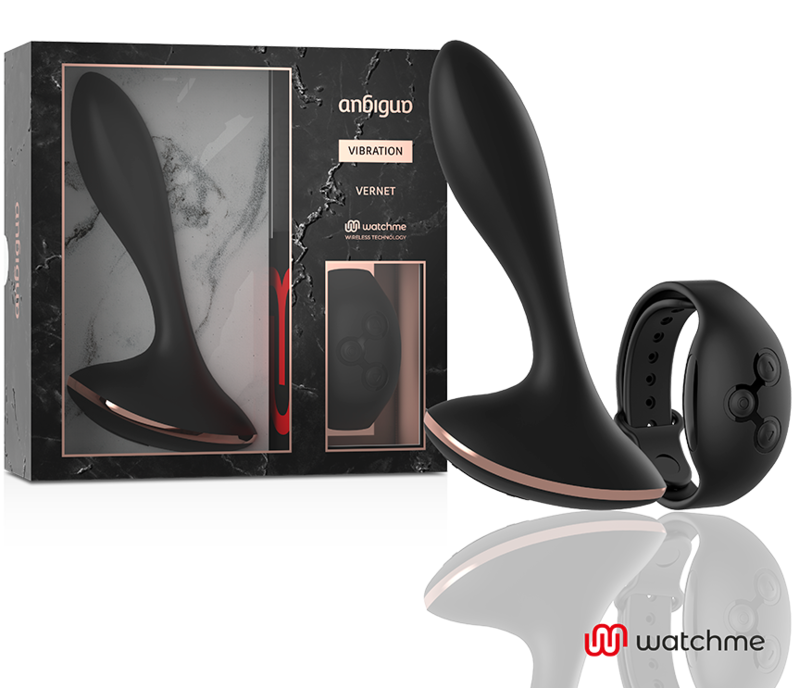 Anbiguo – Watchme vibrateur télécommande plug anal vernet