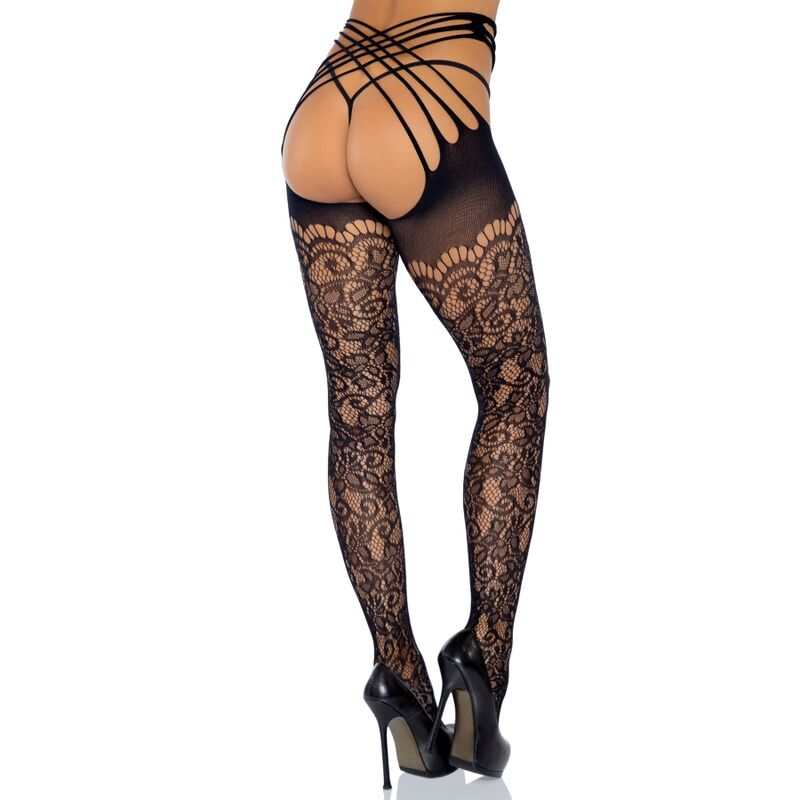Leg Avenue – Collant enveloppant crothless taille unique