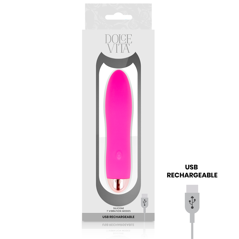 Dolce Vita – Vibrateur rechargeable quatre rose 7 vitesses