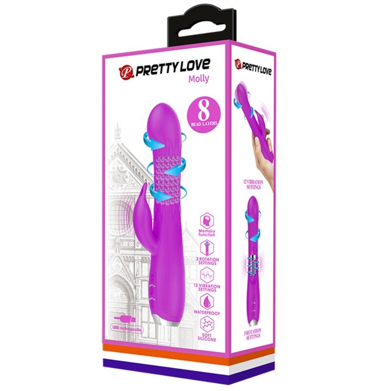 PRETTY LOVE - MOLLY VIBRADOR WITH RECHARGEABLE ROTACION