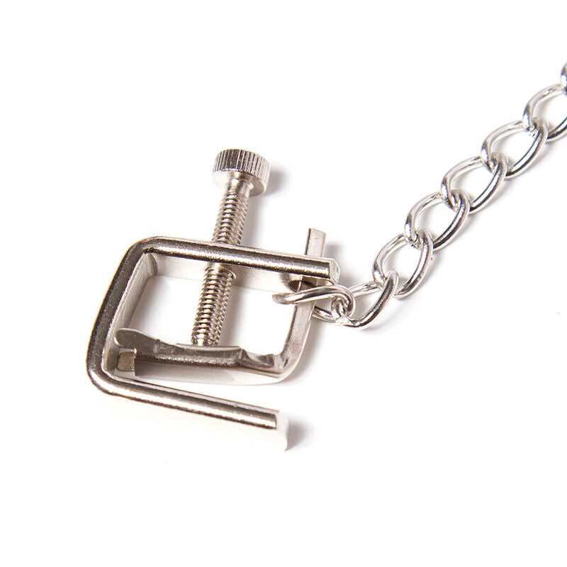 OHMAMA FETISH - PINZAS METALICAS TORNILLO WITH CADENA