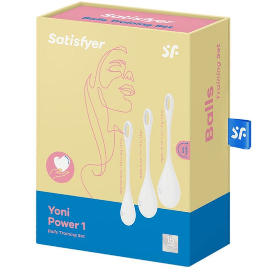 SATISFYER - YONI POWER 1 WHITE ENTRENAMIENTO KIT