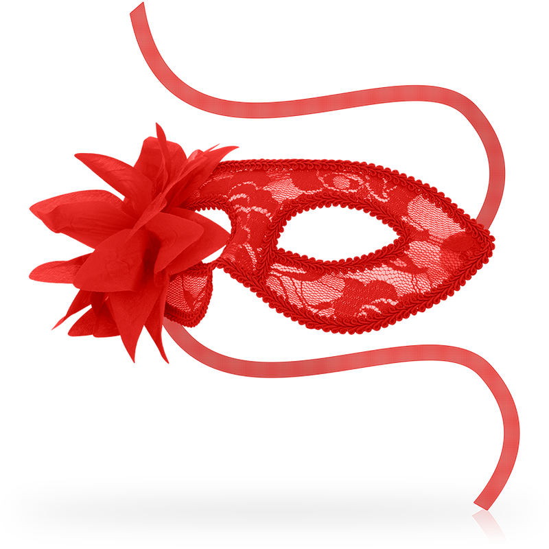Ohmama – Masques masques dentelle et fleur rouge