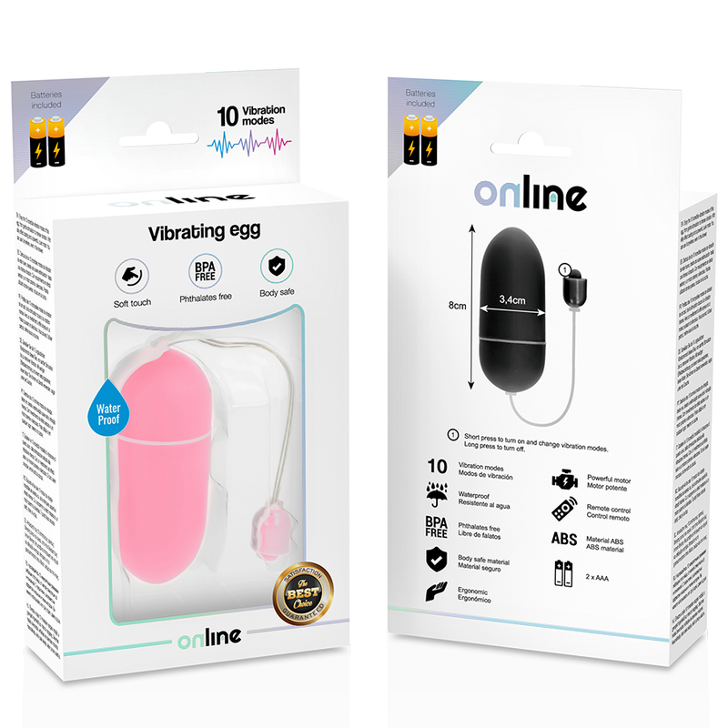 ONLINE - HUEVO VIBRADOR WATERDICHT ROSA