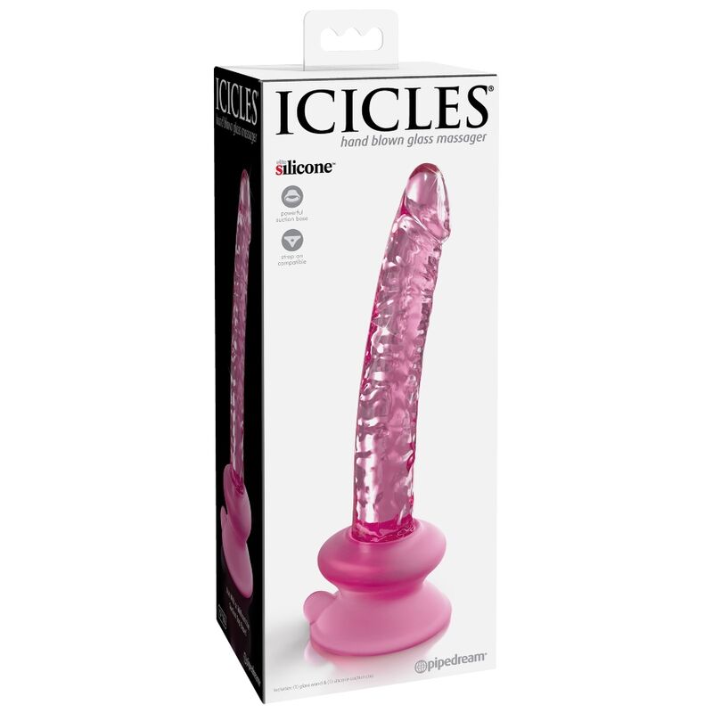 Icicles – N. 86 gode en verre avec ventouse