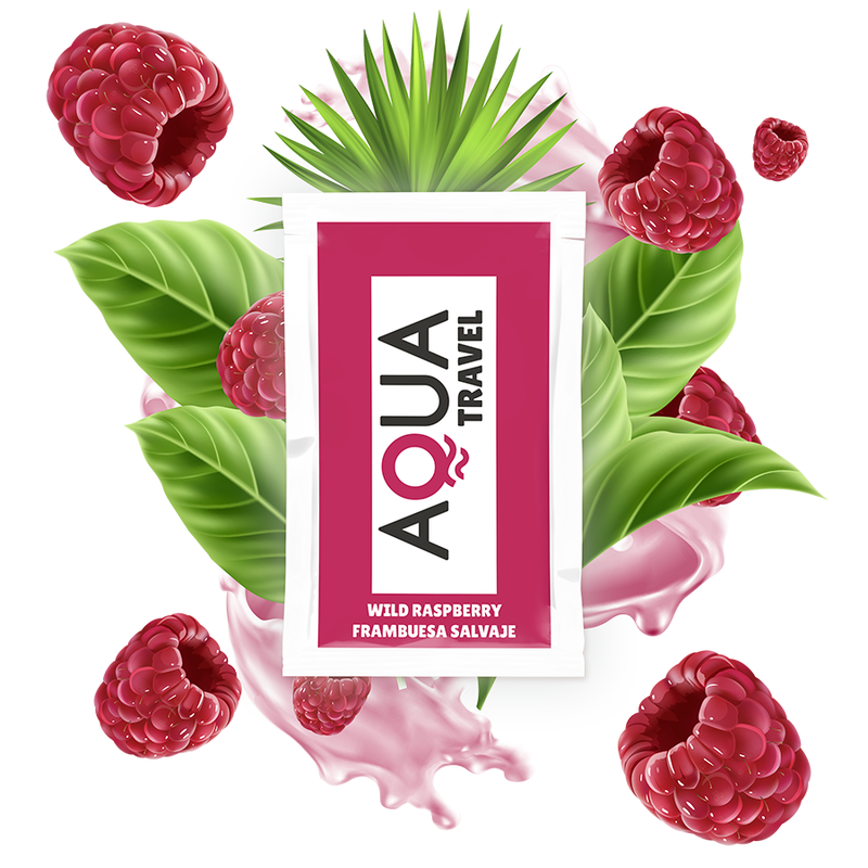 Aqua Travel – Lubrifiant à base d'eau saveur framboise sauvage 6 ml