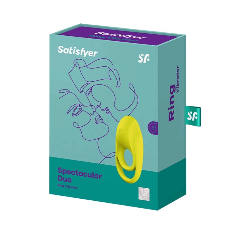 Satisfyer – Vibrateur anneau spectaculaire duo jaune