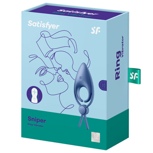 SATISFYER - VIBRATEUR ANNEAU SNIPER NOIR