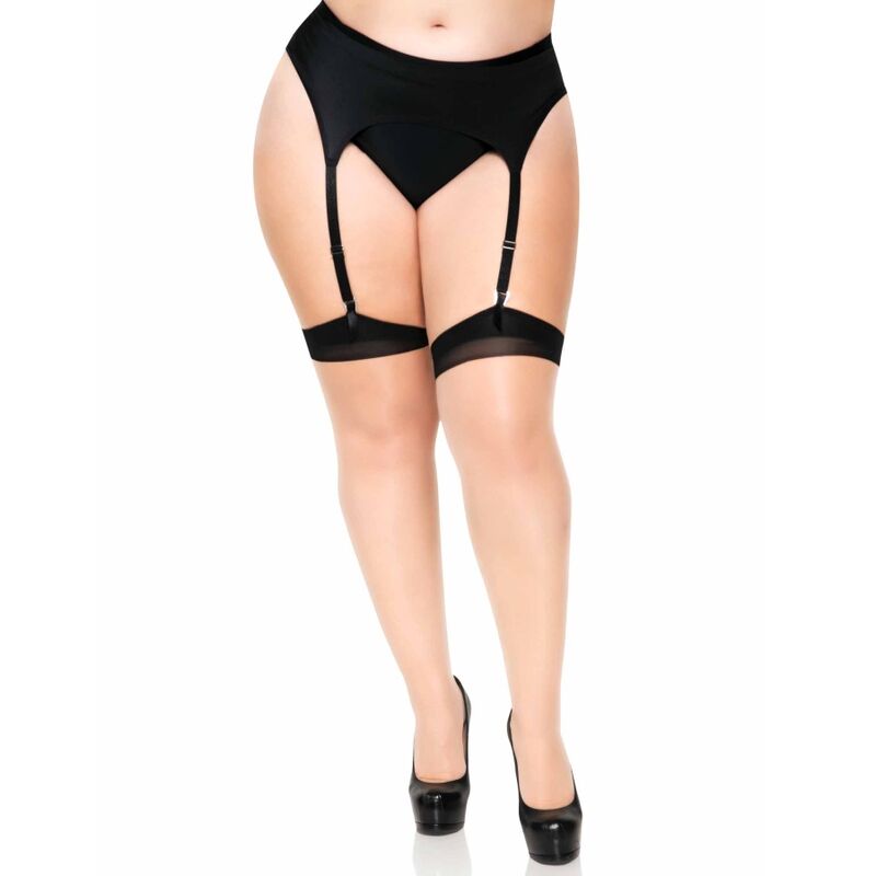 Bas élasthanne bicolores couture grande taille