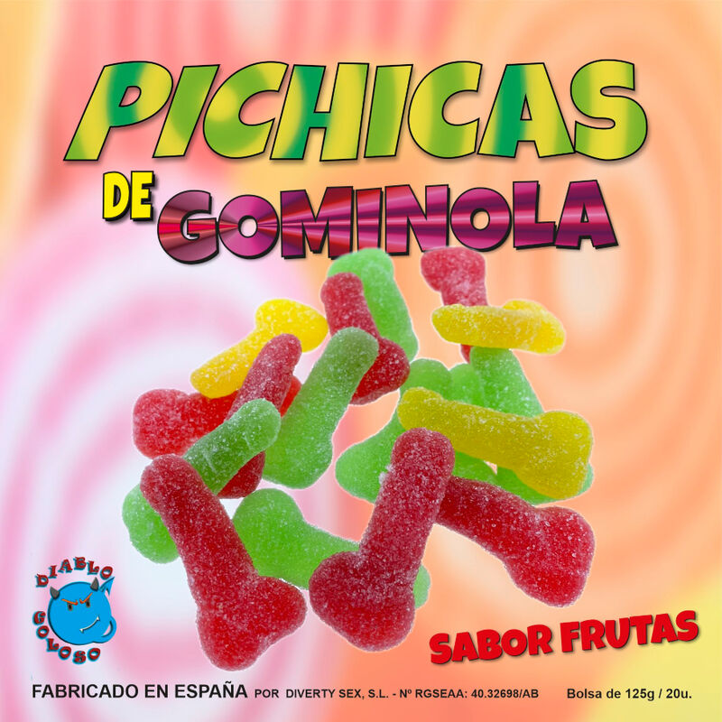 Diablo Goloso – Sucettes gumminol aux fruits avec sucre