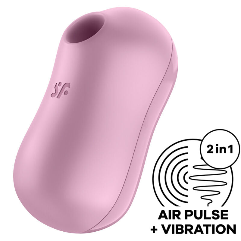 Satisfyer – Stimulateur et vibrateur d'impulsions d'air de barbe à coton rose
