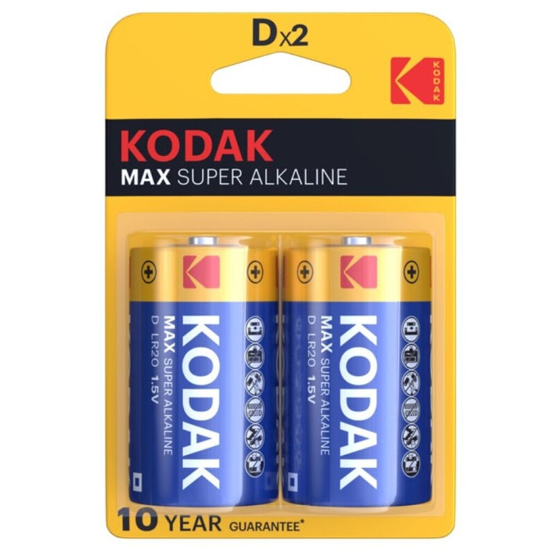 Kodak – Pile alcaline max d lr20 2 unité