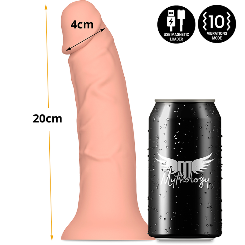 MYTHOLOGIE - ASHER ORIGINELE DILDO M - VIBRADOR COMPATIBEL MET WATCHME DRAADLOZE TECHNOLOGIE